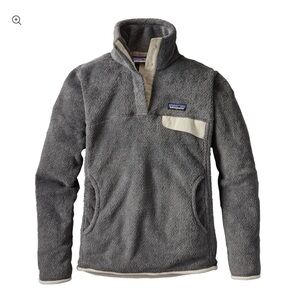 Patagonia Fleece Pullover Snap Collar Size Small Gray Style 25442
